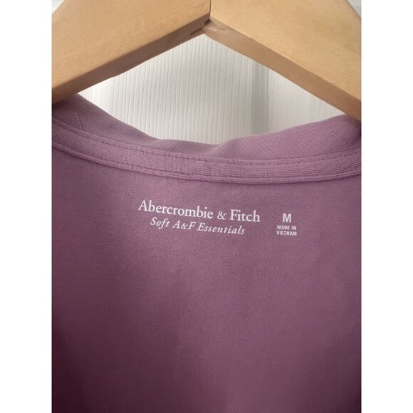 Abercrombie NWT Collared Tank Top Soft A&F Essentials Mauve Purple Medium - Picture 2 of 4